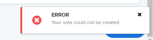 clio grow note saving error